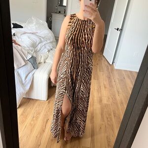 MICHAEL Michael Kors Zebra Print Maxi Dress